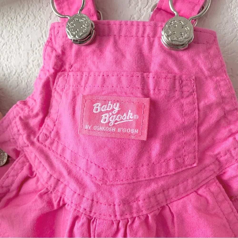 Hold Vintage 90’s Oshkosh b’gosh Pink baby Overalls